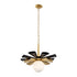 Varaluz Daphne 1 Light Large Pendant Matte Blac Model: 372P01LMBFG