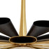 Varaluz Daphne 1 Light Large Pendant Matte Blac Model: 372P01LMBFG
