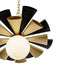 Varaluz Daphne 1 Light Medium Pendant Matte Blac Model: 372P01MMBFG