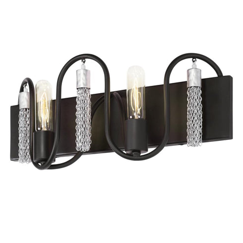 Varaluz Darden 2 Light Bath Matte Blac Painted Model: 354B02MBCH