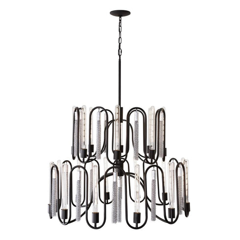 Varaluz Darden 20 Light 2 Tier Chandelier Matte Model: 354P20MBCH