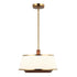 Varaluz Desert Flyer 3 Light Convertible Pendan Semi Flush Satin Bras Medium Walnut in Satin Brass/Medium Walnut Finish Model: 520P03SBW