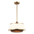 Varaluz Desert Flyer 3 Light Convertible Pendan Semi Flush Satin Bras Medium Walnut in Satin Brass/Medium Walnut Finish Model: 520P03SBW