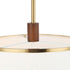Varaluz Desert Flyer 3 Light Convertible Pendan Semi Flush Satin Bras Medium Walnut in Satin Brass/Medium Walnut Finish Model: 520P03SBW