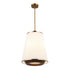 Varaluz Desert Flyer 3 Light Foyer Satin Bras Medium Walnut in Satin Brass/Medium Walnut Finish Model: 520F03SBW