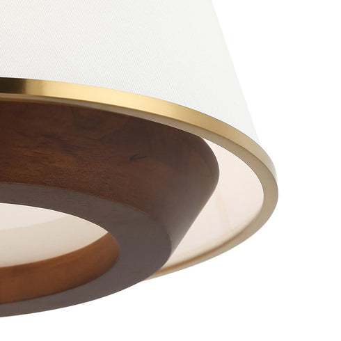 Varaluz Desert Flyer 3 Light Foyer Satin Bras Medium Walnut in Satin Brass/Medium Walnut Finish Model: 520F03SBW