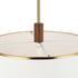 Varaluz Desert Flyer 6 Light Pendant Satin Bras Medium Walnut in Satin Brass/Medium Walnut Finish Model: 520P06SBW