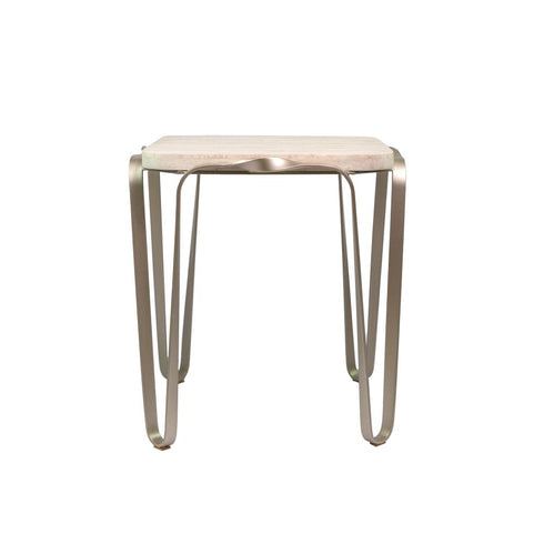 Varaluz Devereaux Side Table in Chablis Silver Model: 525TE24A