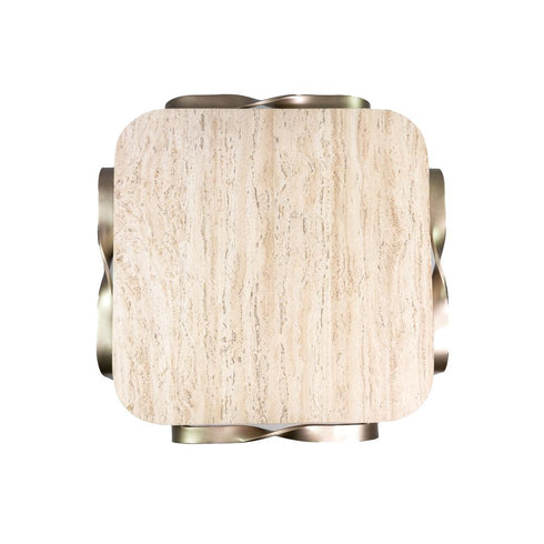 Varaluz Devereaux Side Table in Chablis Silver Model: 525TE24A
