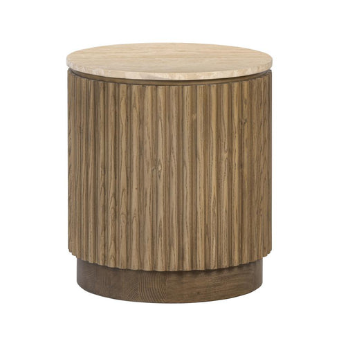 Varaluz Donovan Side Table Harvest Oa Mushroom Oak in Harvest Oak/Mushroom Oak Finish Model: 511TA18A