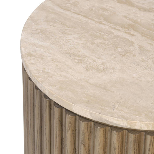 Varaluz Donovan Side Table Harvest Oa Mushroom Oak in Harvest Oak/Mushroom Oak Finish Model: 511TA18A