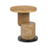 Varaluz Eros Side Table Black Oa Mappa Bur Popla Cherry in Black Oak/Mappa Burl/ Poplar/Cherry Finish Model: 508TA18A