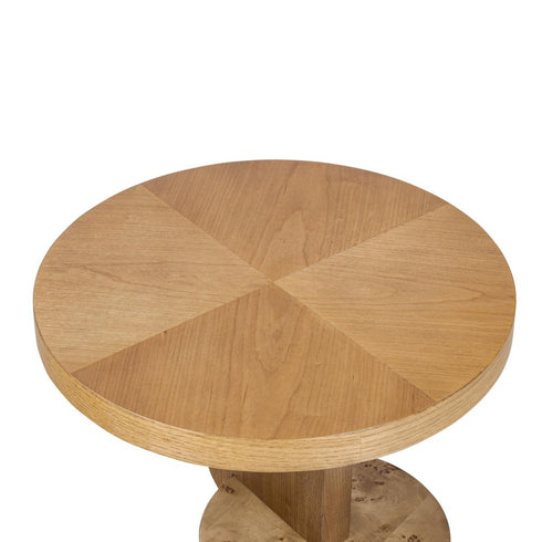 Varaluz Eros Side Table Black Oa Mappa Bur Popla Cherry in Black Oak/Mappa Burl/ Poplar/Cherry Finish Model: 508TA18A
