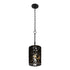 Varaluz Estela 1 Light Mini Pendant Matte Blac Model: 380M01MBFG