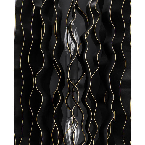 Varaluz Estela 2 Light Sconce Matte Blac French Model: 380W02MBFG
