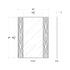 Varaluz Estela 30x40 Rectangular Wall Mirror Matte Model: 380MI30BMBFG