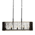 Varaluz Estela 5 Light Linear Pendant Matte Blac Model: 380N05MBFG