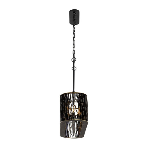 Varaluz Estela 5 Light Linear Pendant Matte Blac Model: 380N05MBFG