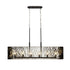 Varaluz Estela 6 Light Linear Pendant Matte Blac Model: 380N06MBFG