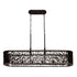 Varaluz Estela 6 Light Linear Pendant Matte Blac Model: 380N06MBFG