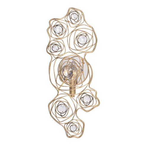 Varaluz Ethereal Rose 1 Light Sconce Havana Gold Ombr Polished Stainless Accents in Havana Gold Ombre/Polished Stainless Accents Finish Model: 500W01HGOB