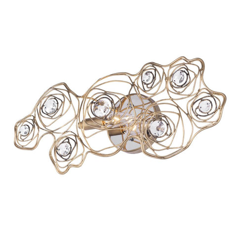 Varaluz Ethereal Rose 1 Light Sconce Havana Gold Ombr Polished Stainless Accents in Havana Gold Ombre/Polished Stainless Accents Finish Model: 500W01HGOB