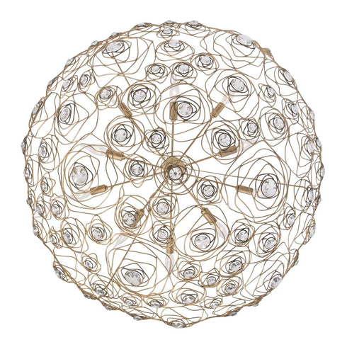 Varaluz Ethereal Rose 10 Light Inverted Pendant in Havana Gold Ombre Model: 500P10HGOB