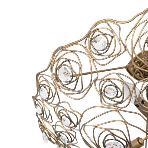 Varaluz Ethereal Rose 3 Light Inverted Semi Flush in Havana Gold Ombre Model: 500S03HGOB