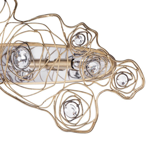 Varaluz Ethereal Rose 4 Light Sconce Havana Gold Ombr Polished Stainless Accents in Havana Gold Ombre/Polished Stainless Accents Finish Model: 500W04HGOB