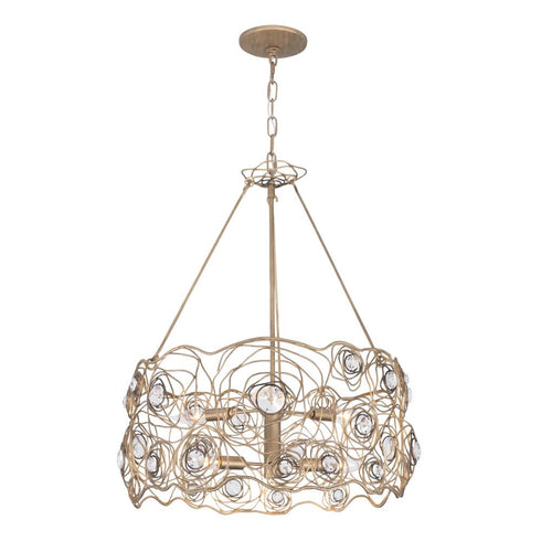 Varaluz Ethereal Rose 6 Light Chandelier in Havana Gold Ombre Model: 500C06HGOB