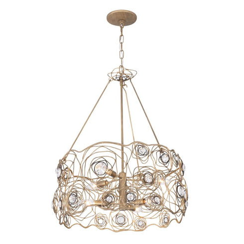 Varaluz Ethereal Rose 6 Light Chandelier in Havana Gold Ombre Model: 500C06HGOB