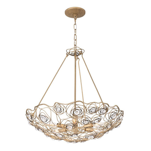 Varaluz Ethereal Rose 6 Light Inverted Pendant in Havana Gold Ombre Model: 500P06HGOB