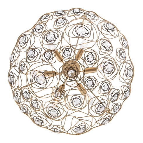 Varaluz Ethereal Rose 6 Light Inverted Pendant in Havana Gold Ombre Model: 500P06HGOB