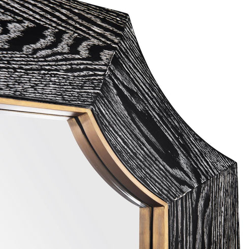Varaluz Farra 36x36 Wall Mirror Cerused Blac Weathered Brass in Cerused Black/Weathered Brass Finish Model: 449MI36A