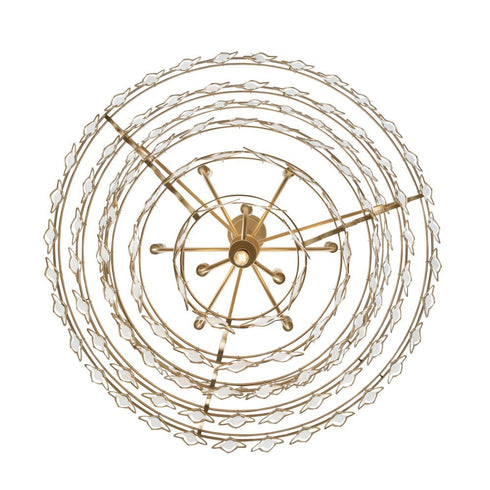 Varaluz Fleur 10 Light Chandelier French Gold Model: 386C10FG