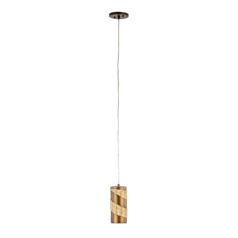 Varaluz Flow 1 Light Cylinder Mini Pendant Baguett Model: 240M01BTR