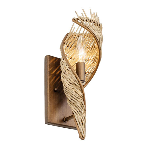 Varaluz Flow 1 Light Right Sconce Baguett Natural Model: 240K01RBTR