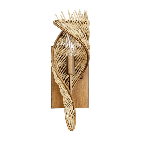 Varaluz Flow 1 Light Right Sconce Baguett Natural Model: 240K01RBTR