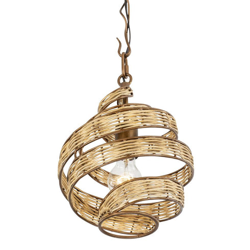 Varaluz Flow 1 Light Twist Pendant Baguett Natural Model: 240P01BTR