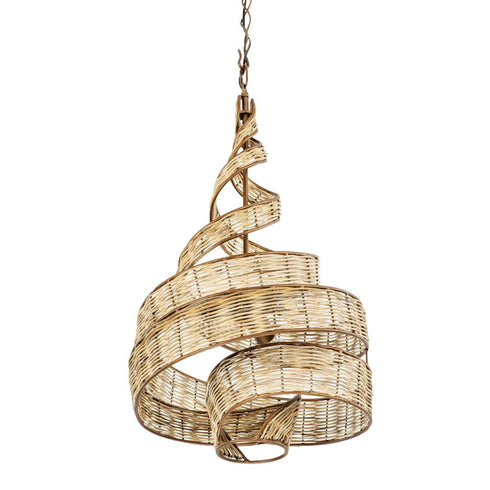 Varaluz Flow 3 Light Twist Pendant Baguett Natural Model: 240P03BTR