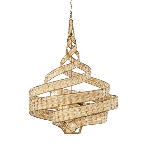 Varaluz Flow 6 Light Large Twist Pendant Baguett Model: 240P06LBTR