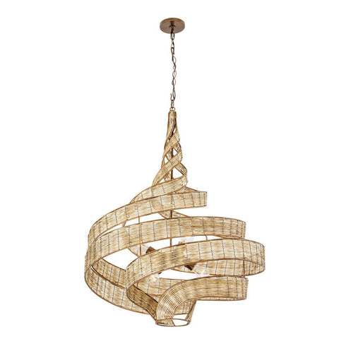 Varaluz Flow 6 Light Large Twist Pendant Baguett Model: 240P06LBTR