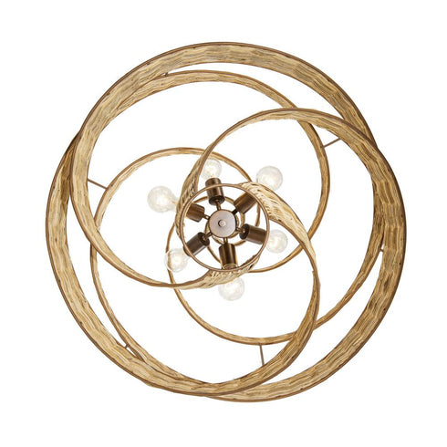 Varaluz Flow 6 Light Large Twist Pendant Baguett Model: 240P06LBTR