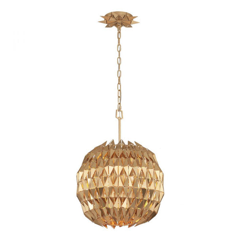 Varaluz Forever 3 Light Orb Pendant French Gold Model: 342P03FG
