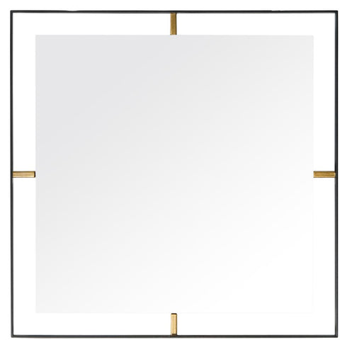 Varaluz Framed 20 In Square Wall Mirror Black Model: 610020