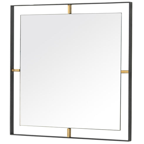 Varaluz Framed 20 In Square Wall Mirror Black Model: 610020