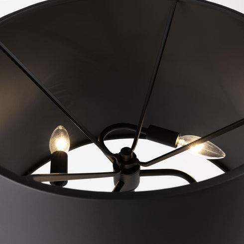 Varaluz Giustino 3 Light Table Lamp in Matte Black Model: 504T03MB