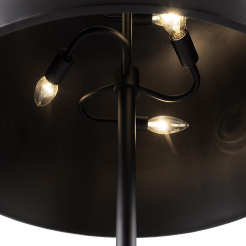 Varaluz Giustino 6 Light Floor Lamp in Matte Black Model: 504L06MB