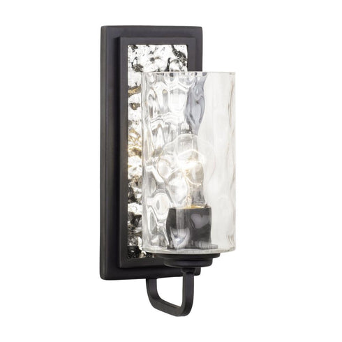 Varaluz Hammer Time 1 Light Sconce Carbo Polished Model: 371W01CBPS