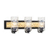 Varaluz Hammer Time 3 Light Bath Carbo French Gold Model: 371B03CBFG